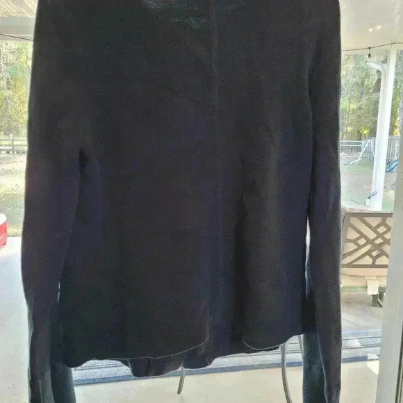 Women's cotton Talbots teal cardigan sz M, oversized sleeves $17 - Picture 4 of 4